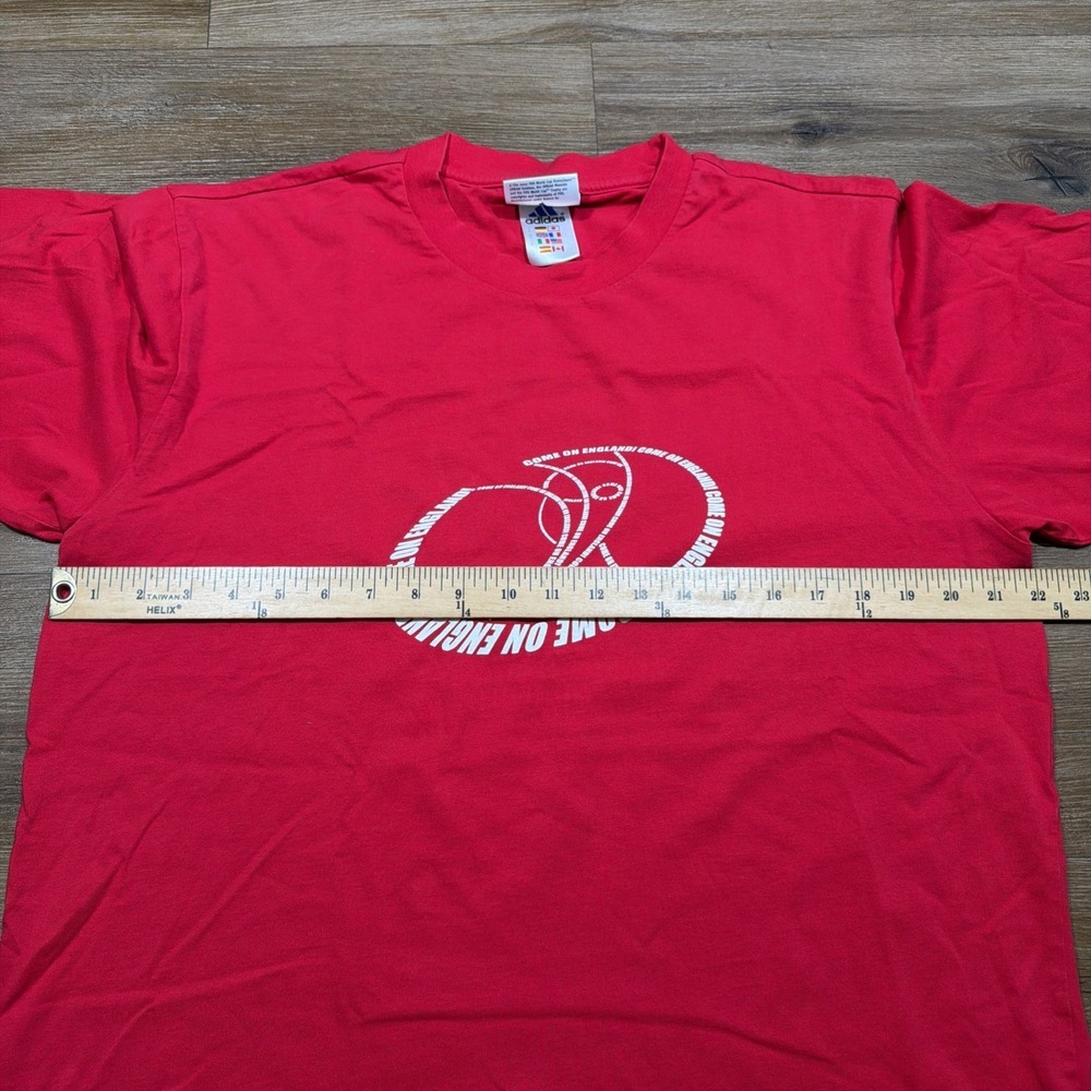 Adidas Vintage 2002 "Come On England" World Cup Korea Japan Soccer TShirt MEDIUM - Picture 7 of 12